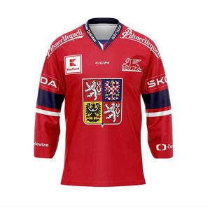 CCM Reprezentační dres CCM s reklamou červený, Senior, červená, XXL