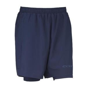 CCM Kraťasy CCM 2in1 Training Shorts SR, tmavě modrá, Senior, XS