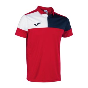 Joma Triko Joma Crew V Polo, červená-tmavě modrá-bílá, XL