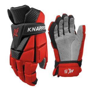 Knapper Hokejbalové rukavice Knapper AK5 v2 SR, Senior, červená, 15"