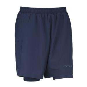 CCM Kraťasy CCM 2in1 Training Shorts SR, tmavě modrá, Senior, M